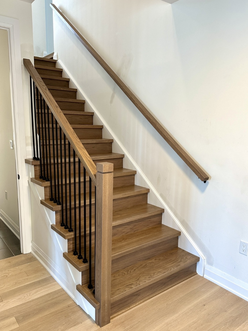 light colored wood staircase